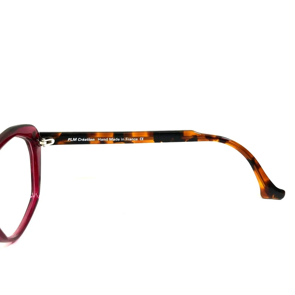 PLM Creation Eyeglasses Frames FANTASQUE VII 248 Red Tortoise Cat Eye 55-13-145